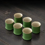 Bambus-Teetasse aus Keramik — 6 Tassen