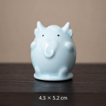 Blauweißes Teetier aus Porzellan — Elefant