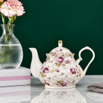 Blumenteekanne aus Keramik mit 900 ml