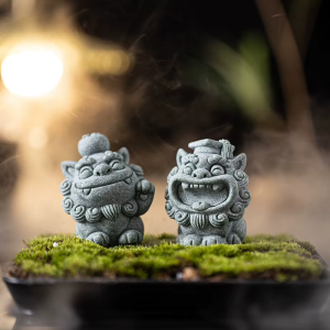Chinesische Löwenfigur aus Stein