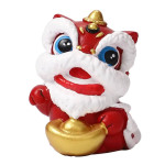 Chinesische Porzellan-Löwenfiguren als Tanzlöwenpaar