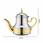 Dallah-Kanne aus Edelstahl für Kaffee — Silberfarben und goldfarben