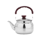 Edelstahl-Teekanne mit herausnehmbarem Filter — Silberfarben mit hohem Griff, 500 ml