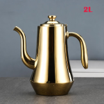 Edelstahl-Teekanne mit integriertem Filter — Goldfarben 2 l