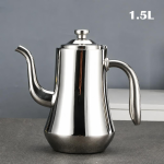 Edelstahl-Teekanne mit integriertem Filter — Silberfarben 1,5 l