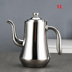 Edelstahl-Teekanne mit integriertem Filter — Silberfarben 1 l