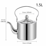 Edelstahl-Teekessel mit feinmaschigem Teesieb — 1,5 L