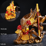 Farbwechselndes Teetier aus Kunstharz — Gold, Kupfer und Rot