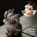 Farbwechselndes Teetier aus Kunstharz — Grau und Türkis