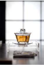 Gaiwan aus Glas mit 130 ml Fassungsvermögen