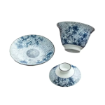 Gaiwan aus Porzellan mit blau-weißem Dekor