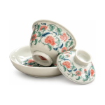 Gaiwan aus Porzellan mit Blumenmotiv