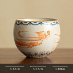 Gaiwan aus Porzellan mit Dekor — Tasse 120 ml