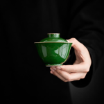 Gaiwan-Teekanne aus Keramik in Smaragdgrün