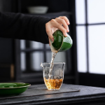 Gaiwan-Teekanne aus Keramik in Smaragdgrün