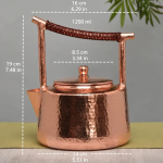 Gehämmerte Kupfer-Teekanne im Vintage-Stil