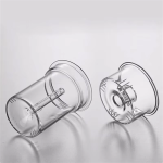 Geriffelte Glasteekanne aus Borosilikatglas