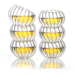 Glas-Teeservice in Kürbisform mit Stövchen