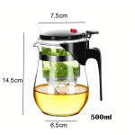 Glasteekanne mit Filter und Tassen — Teekanne 500 ml