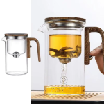 Glasteekanne mit Magnetfilter und Teesieb