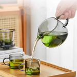 Glasteekanne mit Teesieb aus Borosilikatglas