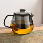 Glasteekanne mit Teesieb aus Borosilikatglas — 480 ml rauchgrau