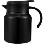 Isolierte Teekanne mit Teesieb und Blumenmotiven — Uni Schwarz