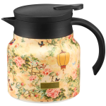 Isolierte Teekanne mit Teesieb und Edelstahl-Innenraum — Rosa Rosen, 800 ml