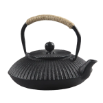 Japanische Gusseisen-Teekanne mit Schirmrelief