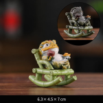 Jinchan Tea Pet aus Kunstharz mit Farbwechsel bei Wärme — Olivgrün