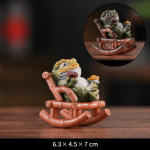 Jinchan Tea Pet aus Kunstharz mit Farbwechsel bei Wärme — Rotbraun