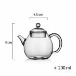Kleine Teekanne aus Borosilikatglas 200 ml