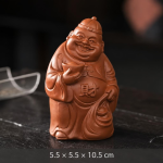 Lächelndes Yixing-Teetier aus Yixing-Ton (Zisha) — Rotbraun