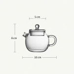 Mini-Teekanne aus Glas mit Borosilikatglas