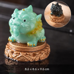 Pixiu-Teefigur für den Teetisch — Mit Sockel, türkis