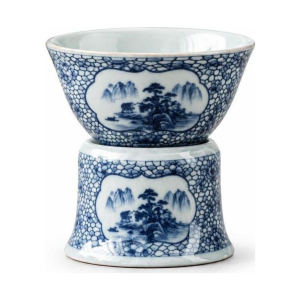 Porzellan-Teeservice mit Gaiwan oder Kanne