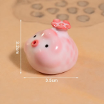 Schwein als Teetier aus Keramik mit Blume