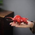 Stier-Teetier aus Keramik als Teefilterhalter