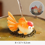 Tea Pet Fisch aus Kunstharz mit Farbwechsel — Länglich in Goldorange