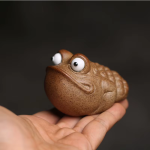 Tea Pet Frosch aus Keramik mit großen Augen