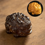 Tea Pet Frosch aus Resin mit Farbwechsel — Dunkelbraun