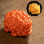 Tea Pet Frosch aus Resin mit Farbwechsel — Rotorange
