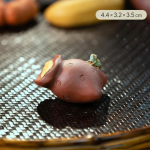 Tea Pet Frosch aus Yixing-Ton mit Fruchtformen — Rotbraune runde Form mit Flecken