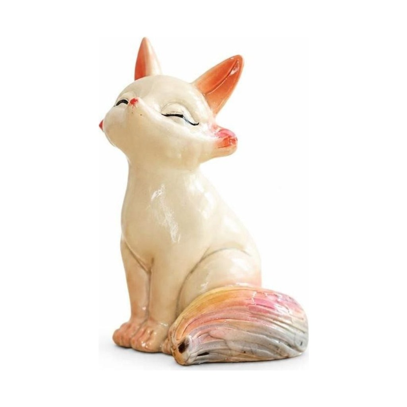 Tea Pet Fuchs aus Kunstharz mit Farbwechsel-Schwanz