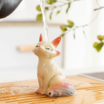 Tea Pet Fuchs aus Kunstharz mit Farbwechsel-Schwanz