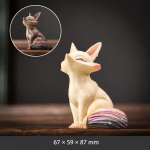 Tea Pet Fuchs aus Kunstharz mit Farbwechsel-Schwanz