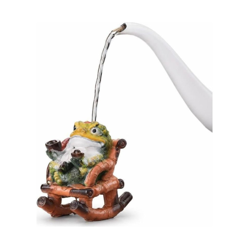 Tea Pet Goldene Kröte aus Kunstharz
