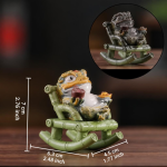 Tea Pet Goldene Kröte aus Kunstharz