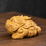 Tea Pet Goldkröte aus Zisha-Ton in 3 Farben — Ockergelb