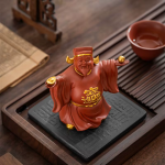 Tea Pet Gott des Reichtums aus violettem Ton